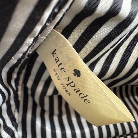 Vintage Kate Spade New York Tan Leather‎ Satchel Purse Handbag Tote - Picture 3 of 13